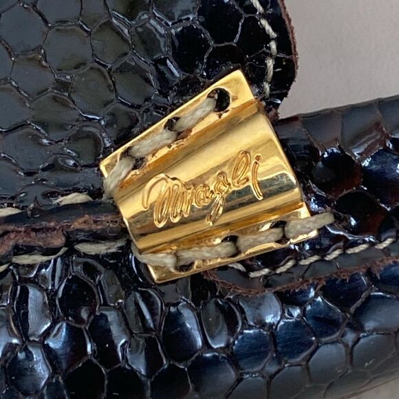 Bruno Magli Snake Embossed Leather Driving Flats Loafers - Picture 12 of 15